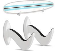 Hang 11 Surfboard Wall Mount - Surf Board Wall Hangers, Surfboard Mount, Beautiful Sustainable Wooden Rack, Perfect to Display Your Board, Surf Racks, Horizontal Hanger, Surfing Accessories (White)