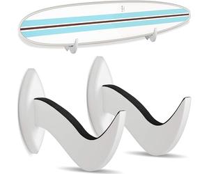 Hang 11 Surfboard Wall Mount - Surf Board Wall Hangers, Surfboard Mount, Beautiful Sustainable Wooden Rack, Perfect to Display Your Board, Surf Racks, Horizontal Hanger, Surfing Accessories (White)