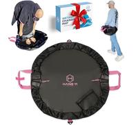 Hang 11 Wetsuit Changing Mat Bag - Surf Changing Mat with Shoulder Strap, Wetsuit Bag Waterproof, Keeps Your Wet Suit & Car Clean, Surf Change Gear, Surfing Accessories, Surfing Gifts (Black & Pink)