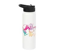 Hang in There Aerialist Pun Aerial Hoops Dance Hoop Dancer Stainless Steel Insulated Water Bottle