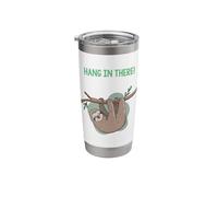 Hang in There! Cute Motivational Sloth Get Well Soon Stainless Steel Insulated Tumbler