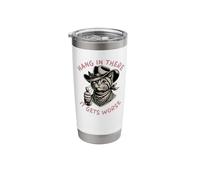 Hang in There It Gets Worse Existential Dread Cartoon Stainless Steel Insulated Tumbler