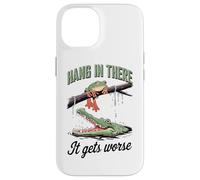 Hang In There It Gets Worse Frog Alligator Case for iPhone 14