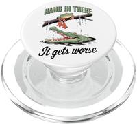 Hang In There It Gets Worse Frog Alligator PopSockets PopGrip for MagSafe