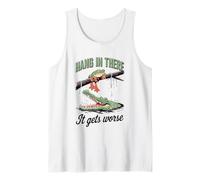 Hang In There It Gets Worse Frog Alligator Tank Top