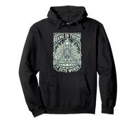 Hang In There It Gets Worse Meditating Skeleton Pullover Hoodie