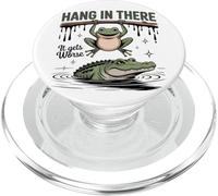 Hang In There It Gets Worse Swamp Humor Saying PopSockets PopGrip for MagSafe