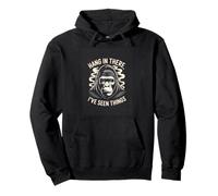 Hang In There Ive Seen Things Gorilla Funny Pullover Hoodie