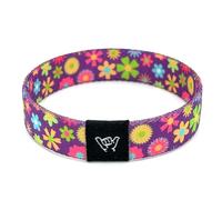 Hang Loose Bands - Coastal Surfer Beach Bracelet for Men, Women & Teens - Comfy Summer - Boho Reversible Wristband - Purple Petals | Small: 6.5" (most common fitting size)