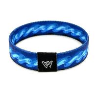 Hang Loose Bands Coastal Surfer Beach Bracelet for Men, Women & Teens - Comfy Summer - Boho Reversible Wristband - Riptide |Medium: 7.5" (for large wrists)