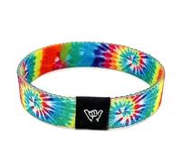 Hang Loose Bands - Coastal Surfer Beach Bracelet for Men, Women & Teens- Comfy Summer- Boho Reversible Wristband- Friendship Bracelets Psychedelic Tie Dye| Extra Small: 5.5" length(for petites & kids)
