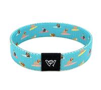 Hang Loose Bands - Coastal Surfer Beach Bracelet for Men, Women & Teens - Comfy Summer - Boho Reversible Wristband- Surf Pups| Small: 6.5" (most common fitting size)