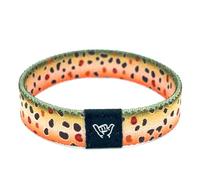 Hang Loose Bands - Coastal Surfer Beach for Men, Women & Teens - Comfy Summer Boho Reversible Wristband - Brown Trout Skin/Small 6.5" (Most Common Fitting Size)