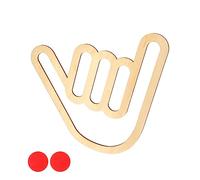 Hang Loose Wood Sign, Wooden Hand Shape Finger Decoration Wall Sign with 2 3M Viscose Surfers Room Decor for Home Bedroom Living Room Kitchen Decoration