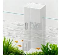 Hang On Back Aquarium Filter for 15 Gallons Fish Tanks, 4-Stage Multi-Stage Filtration with Surface Skimmer, Ultra Quiet HOB Power Waterfall Filter for Freshwater