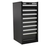 Hang-On Chest 8 Drawer with Ball-Bearing Slides - Black