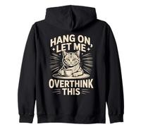 Hang On Let Me Overthink This Cat Coffee Zip Hoodie