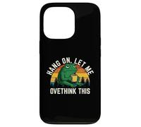 Hang On Let Me Overthink This Funny Frog Drinking Coffee Art Case for iPhone 13 Pro