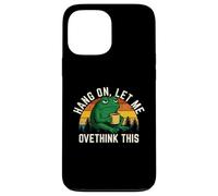 Hang On Let Me Overthink This Funny Frog Drinking Coffee Art Case for iPhone 13 Pro Max