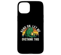 Hang On Let Me Overthink This Funny Frog Drinking Coffee Art Case for iPhone 15 Plus