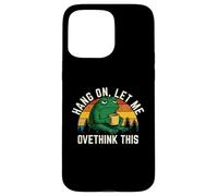 Hang On Let Me Overthink This Funny Frog Drinking Coffee Art Case for iPhone 15 Pro Max