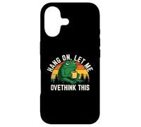 Hang On Let Me Overthink This Funny Frog Drinking Coffee Art Case for iPhone 17