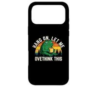 Hang On Let Me Overthink This Funny Frog Drinking Coffee Art Case for iPhone 17 Pro Max