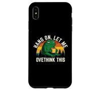 Hang On Let Me Overthink This Funny Frog Drinking Coffee Art Case for iPhone XS Max