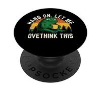 Hang On Let Me Overthink This Funny Frog Drinking Coffee Art PopSockets Adhesive PopGrip