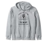 Hang On Let Me Overthink This Raccoon Tshirt Funny Sarcastic Zip Hoodie