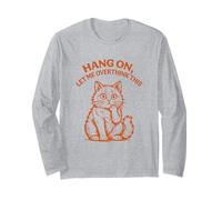 Hang On Let Me Overthink This Retro Cat Long Sleeve T-Shirt