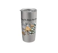Hang On Storm's Not Over Funny Camel Blizzard Sarcastic Stainless Steel Insulated Tumbler