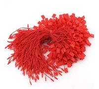 Hang Tag String 1500Pcs Square Clothes Tag Rope Snap Lock Pin Loop Fastener Hook Ties Easy and Fast to Attach for Attaching Labels(10 Red,1500Pcs)