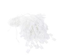Hang Tag String 3000Pcs Tag Rope Clothing Tags Plastic Garment Price Labels Hanging Ropes Snap Lock Pins Safe Material Practical Use for Attaching Labels(White)