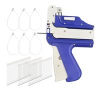 Hang Tag String Gun With 5'' Plastic 5000 Hang Tag Snap Lock For Clothing And Retail Business Merchandise.Heavy Duty Tagging Gun No Need To Pierce Clothing,Price Tag Attacher Gun Improve Efficiency.