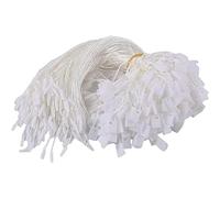 Hang Tag String Nylon String for Hang Tags 200pcs Disposable Black Price Nylon Hang Tag String with Snap Lock Pin for Clothes Brand Tag Price (White)