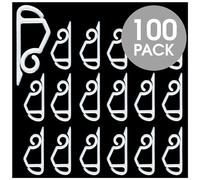 Hang Ups 100 Clear Plastic Gutter Hooks Outdoor Light Hook Clips Shingle Hooks for Christmas Decoration & Outside Seasonal Fairy Lights