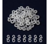 Hang Ups 25 Clear Mini Plastic Gutter Hooks for Outdoor Christmas Lights & Decorations S Clip Hook.