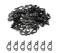 Hang Ups 50 Black Plastic Gutter Hooks for Hanging Christmas Lights & Seasonal Decorations Outdoor Shingle Hook