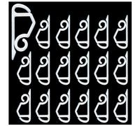Hang Ups 50 Clear Mini Plastic Gutter Hooks, Outdoor Light Hooks Clips, S Clip Hooks on Christmas, Hanging Christmas Decorations Tree Lights Home Decor, Outside String Lights, Seasonal Fairy Lights