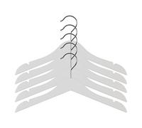 HANGA IKEA Wooden Children's Coat Hanger, White, Pack of 5