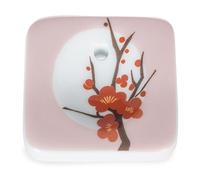 Hanga Plum Porcelain Japanese Incense Stick Holder Burner from Kousaido