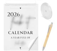 Hangable 28.5 x 21cm Funny Calendar 2026 with Ribbon & Pen, 12 Month Sweary Calendars 2026, Gag Gift Calendars Adult, Humorous Here We Go Again Calendar 2026 for Women & Men for Office, Home Decor