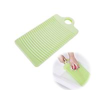 Hangable Antislip Washboard,With Fixed Tripod Thicken Plastic Washboard Clothing Cleaning Tool (Green)