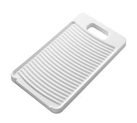 Hangable Antislip Washboard,With Fixed Tripod Thicken Plastic Washboard Clothing Cleaning Tool (White)