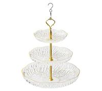 Hangable Bird Bath Bowl, 3-Tier Garden Outdoor Tray Birdbath, S-Shaped Hook Wildlife Feeder Plate, Food Water Bowl, Ideal For Patio Garden Backyard, Sturdy Design, Birds