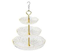 Hangable Bird Bath Bowl, 3-Tier Outdoor Tray, Wildlife Feeder Plate, 9.45x17.72 inches, S-Shaped Hook Design, Food and Water Bowl, Perfect for Patio, Garden, Backyard, Bird Care