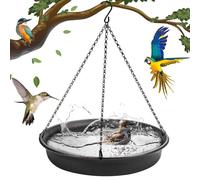 Hangable Bird Bath - Garden Outdoor Bird Bath Tray | Garden Hanging Set, S-Shaped Hook, Wildlife Feeder Plate, Suspended Birdbath Feeder, Water Bowl Outdoor Patio Backyard Decking
