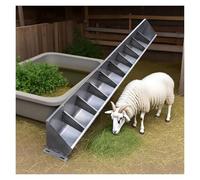 Hangable Goat Feeder Trough For 4/5/8/10 Goats Long Ground Pig Feeding Trough With Divider Non-Spill Livestock Feeding Container For Farms/Sheds/Pastures