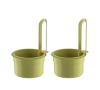 Hangable Kitchen Sink Drain, Self-Cleaning Kitchen Sink Food Waste Catcher Faucet Hanging, Press to Open The Waste Basket, Hanging Sink Drain Basket (2*Green)